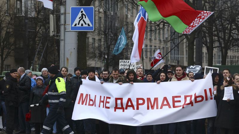 Белорусы протестуют против интеграции с Россией