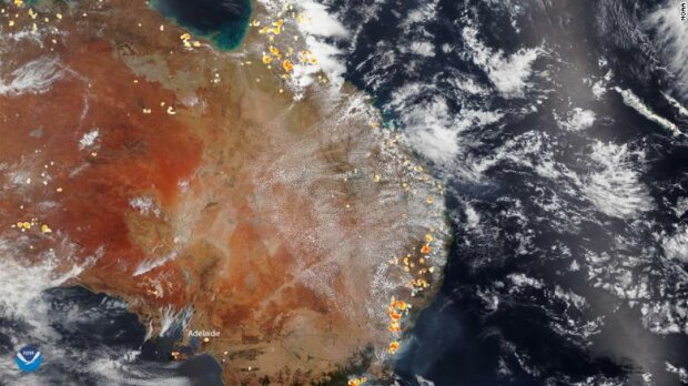 Горит целый континент Австралия. NASA сняли экологическую катастрофу из космоса