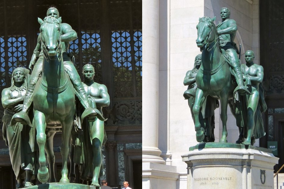 В Нью-Йорке демонтируют памятник президенту США Теодору Рузвельту на коне
