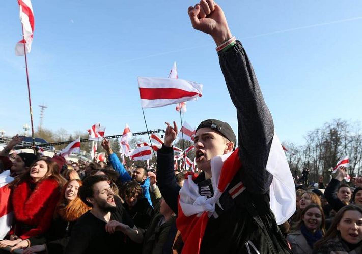 Белорусы протестуют против интеграции с Россией